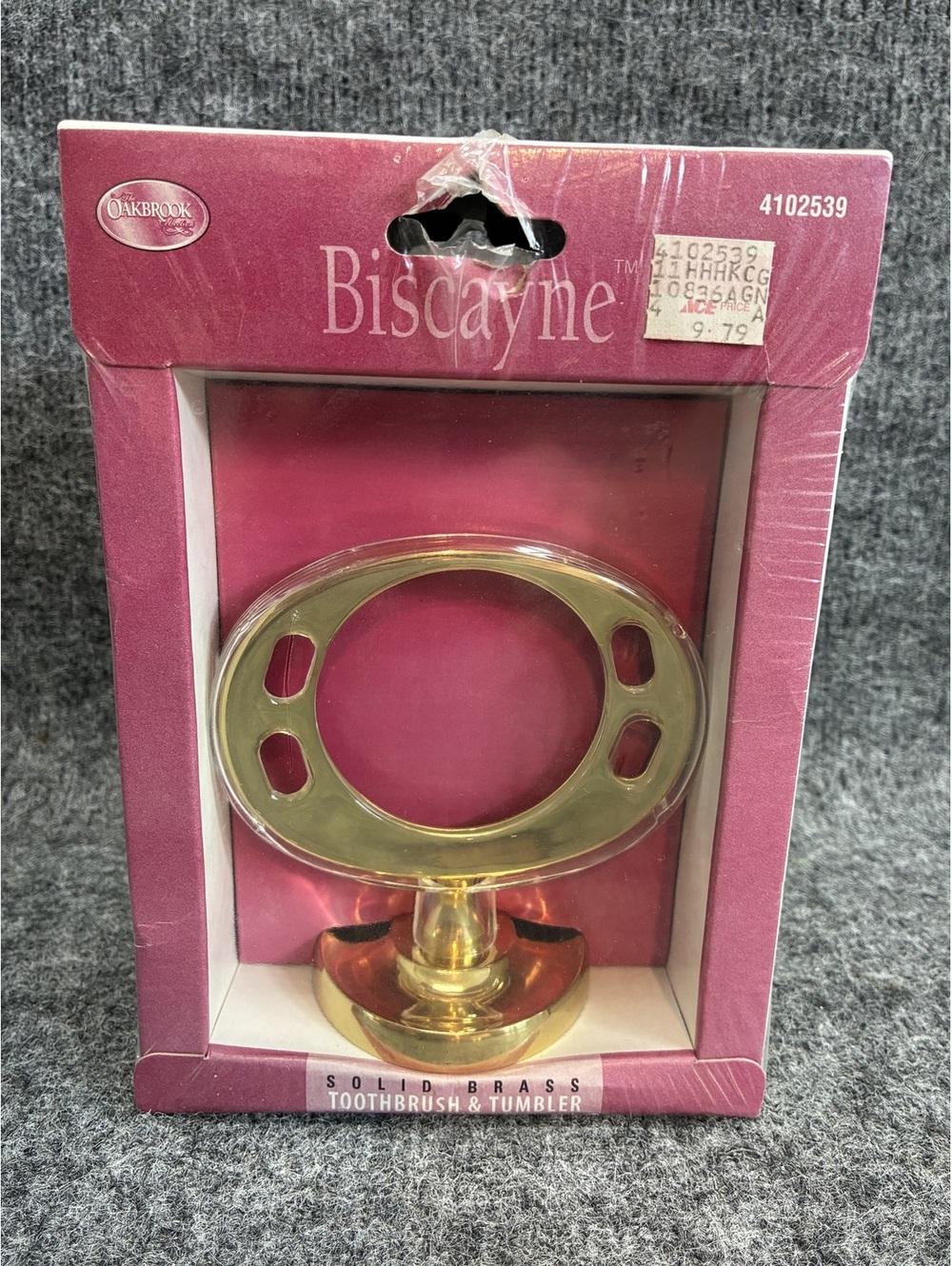 Oakbrook Biscayne Solid Brass Toothbrush & Tumbler Holder